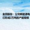 金田股份：公司新能源电磁扁线已形成2万吨的产能规模