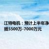 江特电机：预计上半年净利润亏损5500万-7000万元