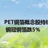 PET铜箔概念股持续走低 铜冠铜箔跌5%