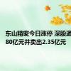 东山精密今日涨停 深股通买入2.80亿元并卖出2.35亿元