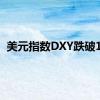 美元指数DXY跌破105