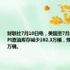 财联社7月10日电，美国至7月5日当周API原油库存减少192.3万桶，预期减少25万桶。