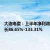 大连电瓷：上半年净利润同比增长86.65%-133.31%