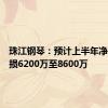 珠江钢琴：预计上半年净利润亏损6200万至8600万