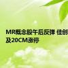 MR概念股午后反弹 佳创视讯触及20CM涨停