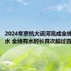 2024年京杭大运河完成全线贯通补水 全线有水时长首次超过百天