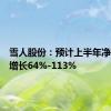 雪人股份：预计上半年净利同比增长64%-113%