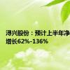 浔兴股份：预计上半年净利同比增长62%-136%