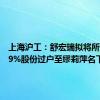 上海沪工：舒宏瑞拟将所持12.49%股份过户至缪莉萍名下