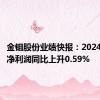 金钼股份业绩快报：2024年半年净利润同比上升0.59%