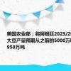 美国农业部：将阿根廷2023/2024年度大豆产量预期从之前的5000万吨下调至4950万吨