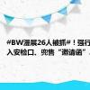 #BW漫展26人被抓#！强行推人进入安检口、兜售“邀请函”…