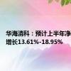 华海清科：预计上半年净利同比增长13.61%-18.95%