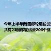 今年上半年我国邮轮运输加速恢复 共有23艘邮轮运营206个航次