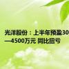 光洋股份：上半年预盈3000万元—4500万元 同比扭亏