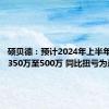 硕贝德：预计2024年上半年净利润350万至500万 同比扭亏为盈