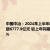 中国中冶：2024年上半年新签合同额6777.9亿元 较上年同期降低6.2%