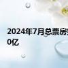 2024年7月总票房突破20亿