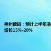 神州数码：预计上半年净利同比增长15%-20%