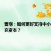 曾刚：如何更好支持中小银行补充资本？