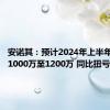 安诺其：预计2024年上半年净利润1000万至1200万 同比扭亏为盈