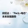 欣旺达：“Pack+电芯”模式是未来发展趋势