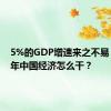 5%的GDP增速来之不易，下半年中国经济怎么干？