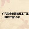 广汽埃安泰国智能工厂正式竣工 一期年产能5万台