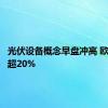 光伏设备概念早盘冲高 欧普泰涨超20%