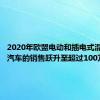 2020年欧盟电动和插电式混合动力汽车的销售跃升至超过100万辆