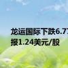 龙运国际下跌6.77%，报1.24美元/股