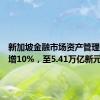 新加坡金融市场资产管理规模年增10%，至5.41万亿新元