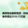 鑫苑物业服务集团：拟向执董有条件授出2553.75万股