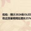 机构：预计2024年OLED智能手机出货量将同比增长21%