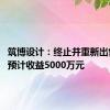 筑博设计：终止并重新出售房产 预计收益5000万元