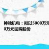 神驰机电：拟以5000万元至8000万元回购股份