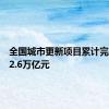 全国城市更新项目累计完成投资2.6万亿元