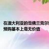 在澳大利亚的雪佛兰克尔维特C8预购基本上毫无价值