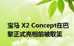 宝马 X2 Concept在巴黎正式亮相前被取笑