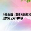 华设集团：董事刘鹏及其配偶短线交易公司可转债