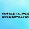 乘联会崔东树：2024年的动力电池装车偏低 电池产量高于装车增速