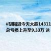 #胡锡进今天大跌14311元# ，总亏损上升至9.33万 达