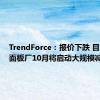 TrendForce：报价下跌 目前已传面板厂10月将启动大规模减产