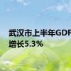 武汉市上半年GDP同比增长5.3%