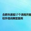 合肥市通报17个违规开展学科类校外培训典型案例