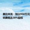 奥比中光：拟以950万元购买深圳奥锐达30%股权