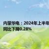 内蒙华电：2024年上半年发电量同比下降0.28%