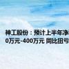 神工股份：预计上半年净利润200万元-400万元 同比扭亏