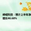 峰岹科技：预计上半年净利同比增长46.68%