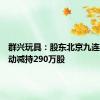 群兴玩具：股东北京九连环拟被动减持290万股